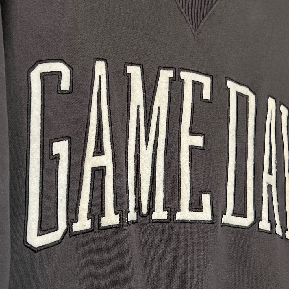 Abercrombie & Fitch Tailgate Sunday Crew Charcoal White Graphic Size Small - Picture 4 of 10